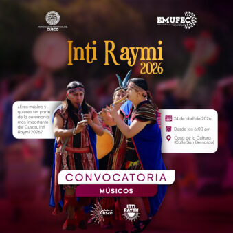 CONVOCATORIA DE MÚSICOS PARA EL INTI RAYMI 2026